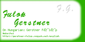 fulop gerstner business card